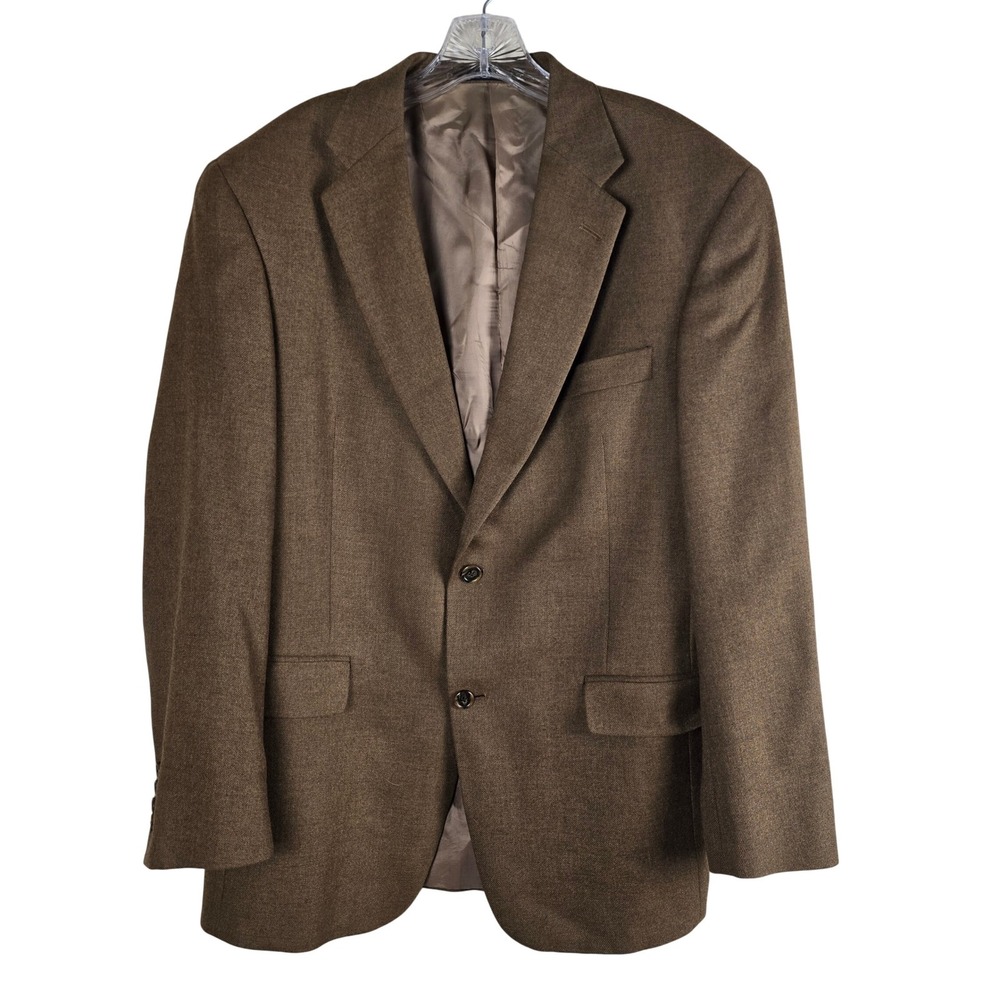 Hart Schaffner Marx Gold Trumpeter Loro Piana 100% Cashmere Blazer Brown 41R